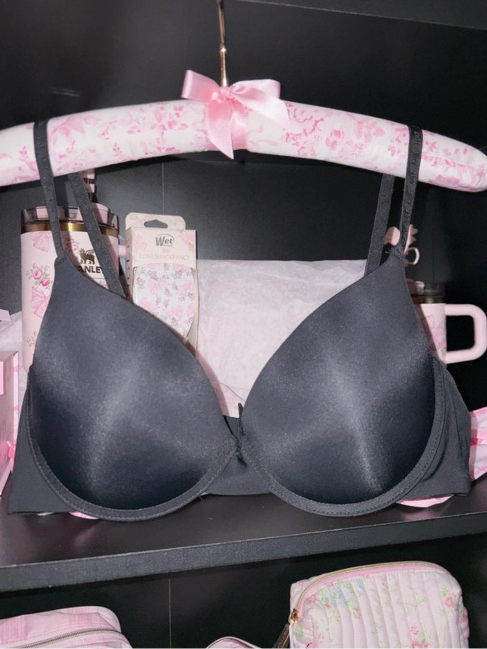 Juicy Couture black push up bra